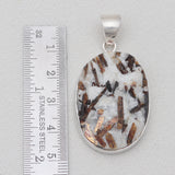 Natural Astrophyllite Silver Pendants