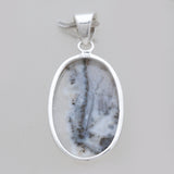 Solar Ice Quartz Silver Plain Pendants