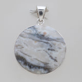 Solar Ice Quartz Silver Plain Pendants