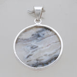 Solar Ice Quartz Silver Plain Pendants