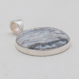 Solar Ice Quartz Silver Plain Pendants