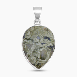 925 Sterling Silver Rainforest Jasper Pendants