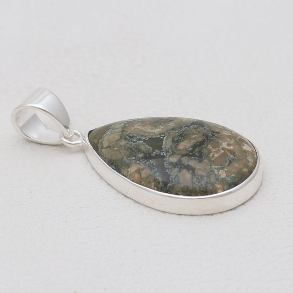 Rainforest Jasper Silver Pendants