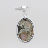 925 Sterling Silver Rainforest Jasper Pendants