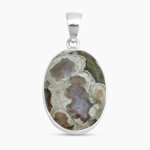 925 Sterling Silver Rainforest Jasper Pendants