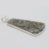 Tapered Cut Rainforest Jasper Silver Pendants