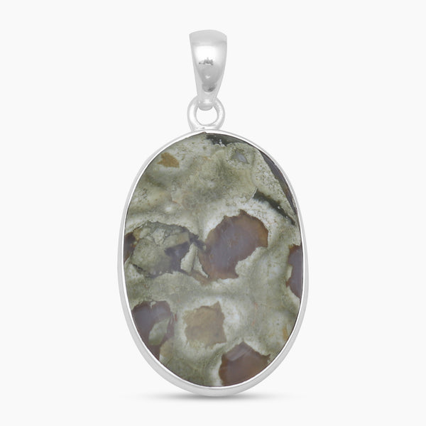 Rainforest Jasper Silver Pendants
