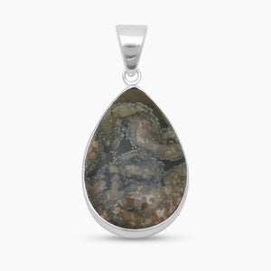 Rainforest Jasper Silver Pendants