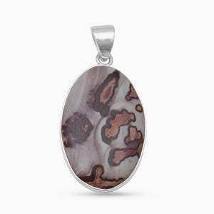 Coffee Bean Jasper Silver Pendants