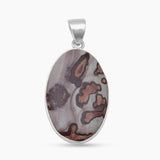 Coffee Bean Jasper Silver Pendants