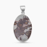 Coffee Bean Jasper Silver Pendants