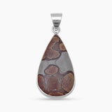 Coffee Bean Jasper Silver Pendants