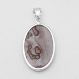 Coffee Bean Jasper Silver Pendants