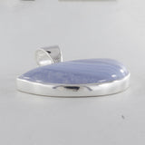 Blue Lace Agate 925 Silver Pendant