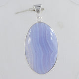 Blue Lace Agate 925 Silver Pendant