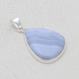 Blue Lace Agate 925 Silver Pendants