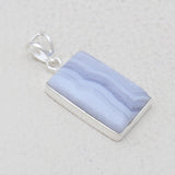 Blue Lace Agate 925 Silver Pendants