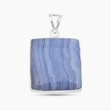 Blue Lace Agate 925 Silver Pendants
