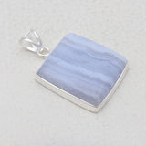 Blue Lace Agate 925 Silver Pendants