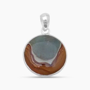925 Silver Polychrome Jasper Pendants