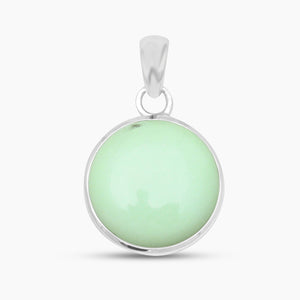 925 Silver Lemon Chrysoprase Pendants