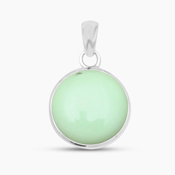 925 Silver Lemon Chrysoprase Pendants