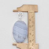 Blue Lace Agate 925 Silver Pendants