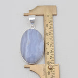 Blue Lace Agate Silver Pendants