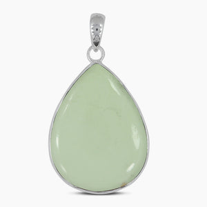 925 Silver Lemon Chrysoprase Pendants