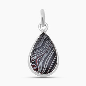 925 Sterling Silver Fordite Jasper Pendants