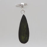 Green Tourmaline Silver Plain Pendants