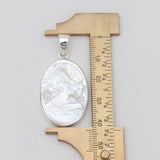 Carving Shell Silver Cameo Pendants