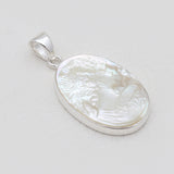 Carving Shell Silver Cameo Pendants