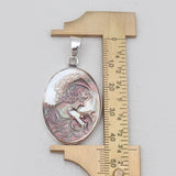 Carving Shell Silver Cameo Pendants