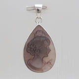 Carving Shell Silver Women Pendants