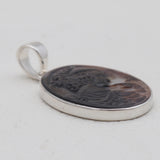 925 Sterling Silver Carving Shell Pendants