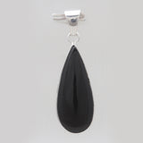 Black Onyx Silver Plain Pendants