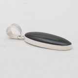 Black Onyx Silver Plain Pendants