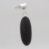 Black Onyx Silver Plain Pendants