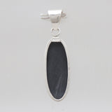 Black Onyx Silver Plain Pendants