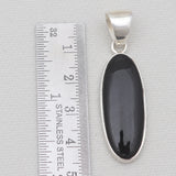 Black Onyx Silver Plain Pendants