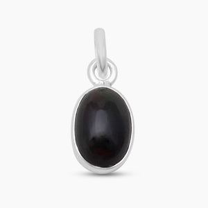 925 Sterling Silver Black Opal Pendants