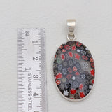 Millefiori Glass Silver Pendants