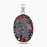 Millefiori Glass Silver Pendants