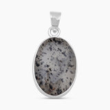 925 Sterling Silver Black Dot Quartz Pendants