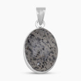 925 Sterling Silver Black Dot Quartz Pendants