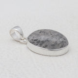 925 Sterling Silver Black Dot Quartz Pendants