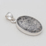 925 Sterling Silver Black Dot Quartz Pendants