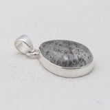 Black Dot Quartz Silver Pendants