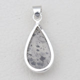 Black Dot Quartz Silver Pendants
